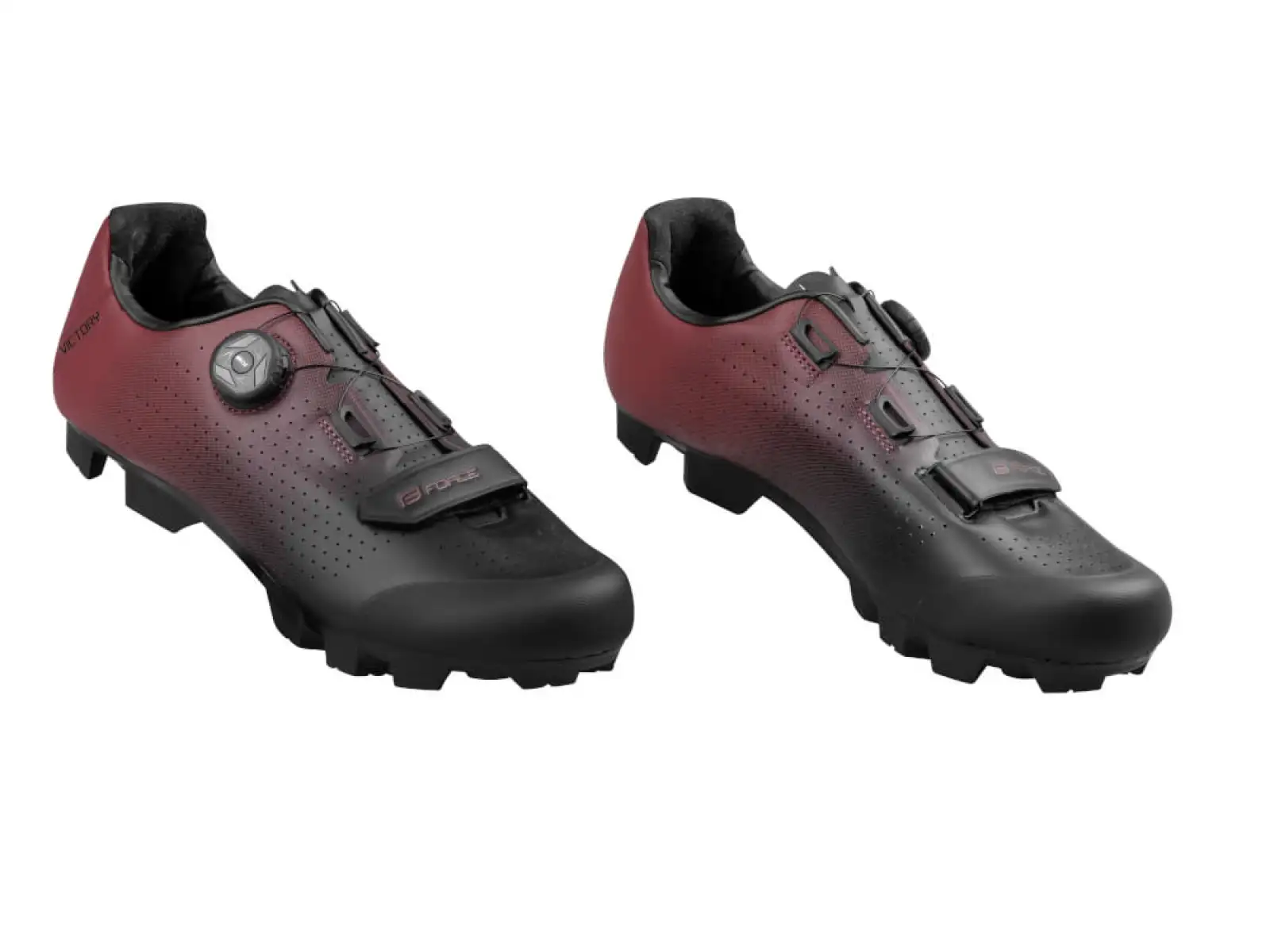 Force Victory MTB Herren-Fahrradschuhe schwarz/bordeaux