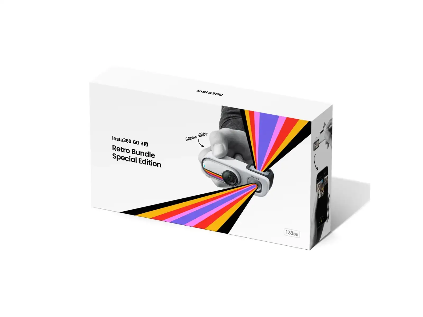 Insta360 GO 3S Kamera Retro-Bundle 128 GB Spezialedition weiß
