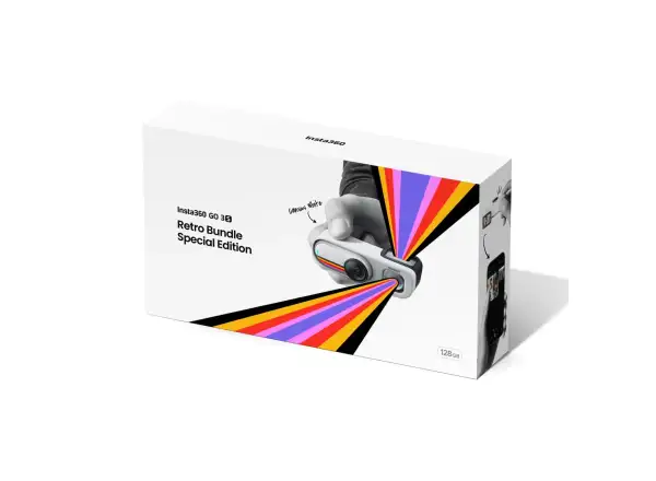 Insta360 GO 3S Kamera Retro-Bundle 128 GB Spezialedition weiß