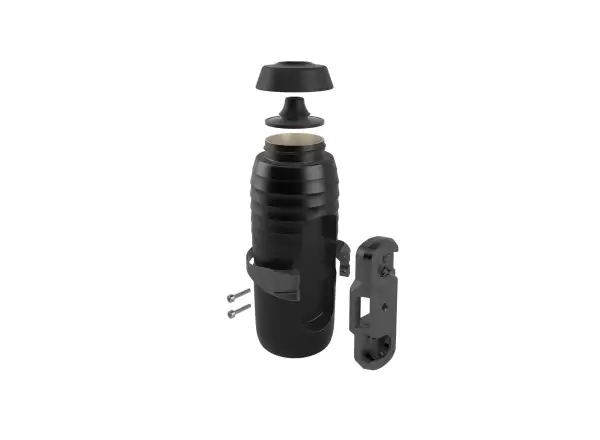 Fidlock Twist Set Keego Flasche 600 ml Schwarz + Rahmenhalterung