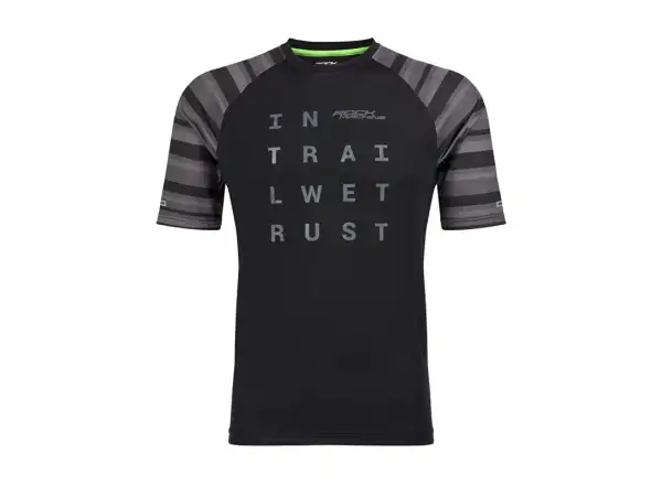 Rock Machine Enduro Herren-Trikot mit kurzen Ärmeln schwarz/grau