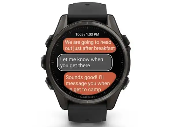 Garmin fenix 8 - 43 mm AMOLED Sapphire Smartwatches Carbon titanium Black/Pebble grey