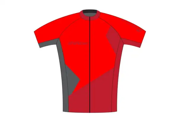 Superior Herren Trikot Kurzarm Rot/Grau