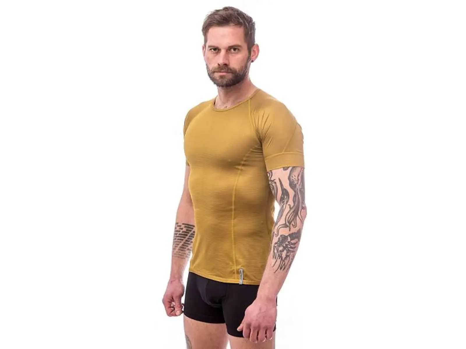 Sensor Coolmax Tech Herren T-Shirt Kurzarm Mustard