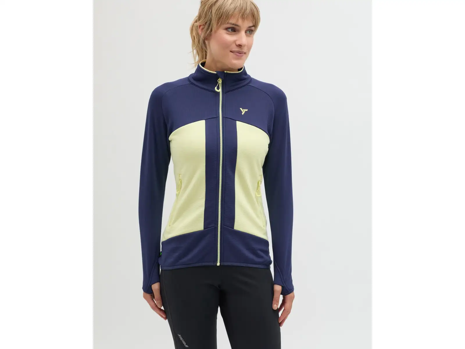 Silvini Valdaora Damen-Sweatshirt Navy/Yellow