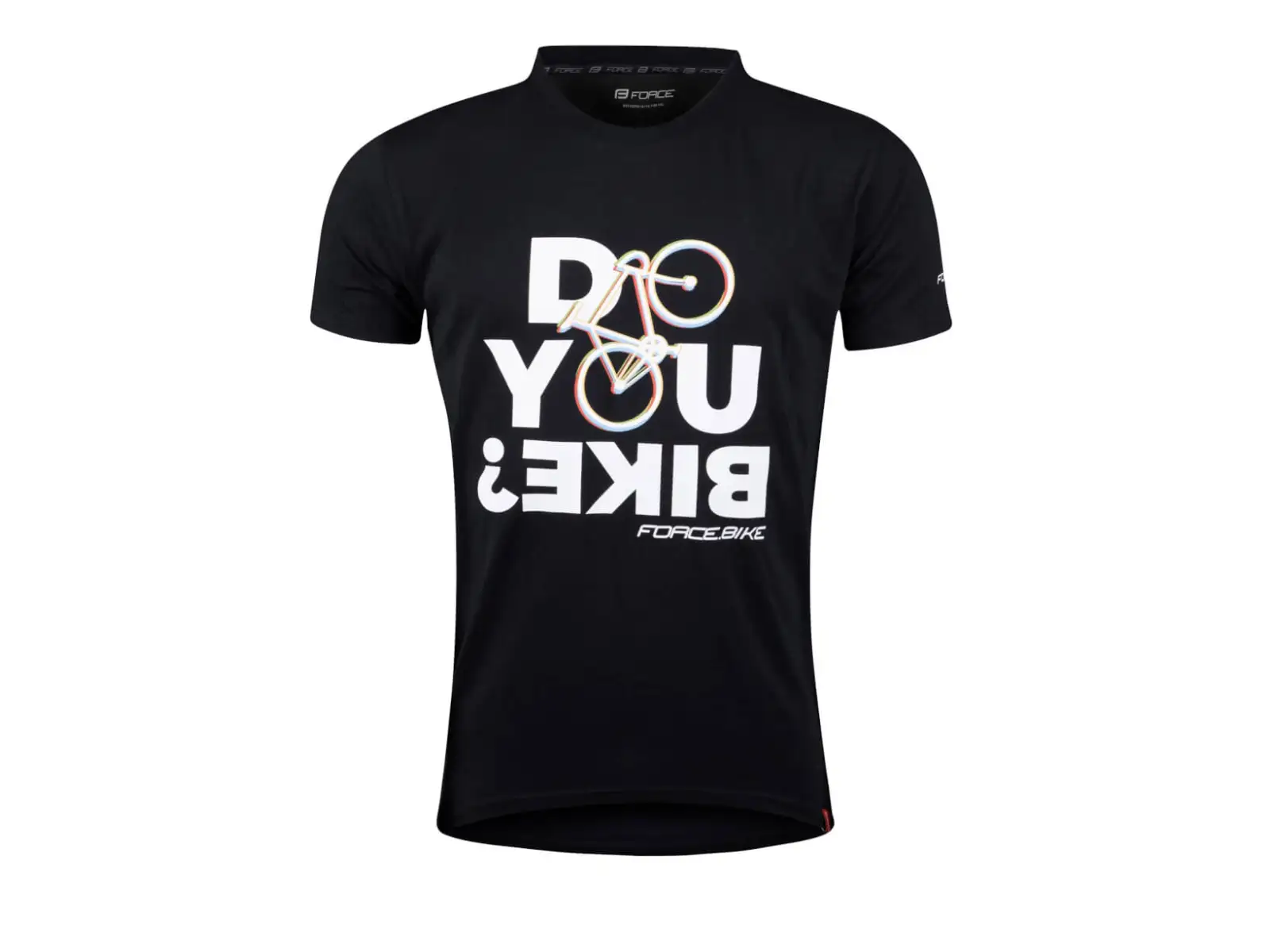 Force Bike Unisex T-Shirt Kurzarm Schwarz.