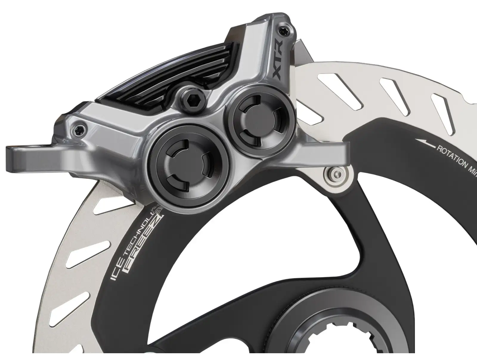 Shimano XTR BR-M9220 hydraulischer Bremssattel vorne/hinten, Post Mount, Metall mit Kühlkörper