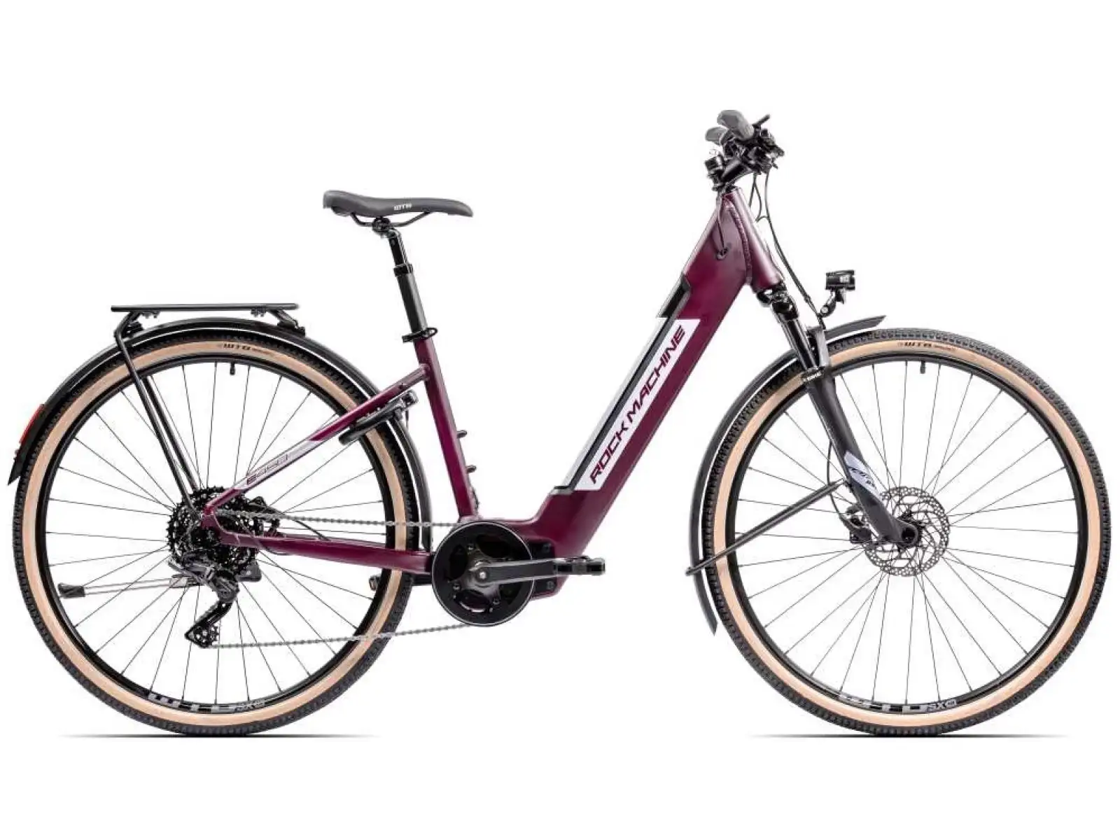 Rock Machine Crossride INT e450 Lady Touring E-Bike Matte Crimson / Silver