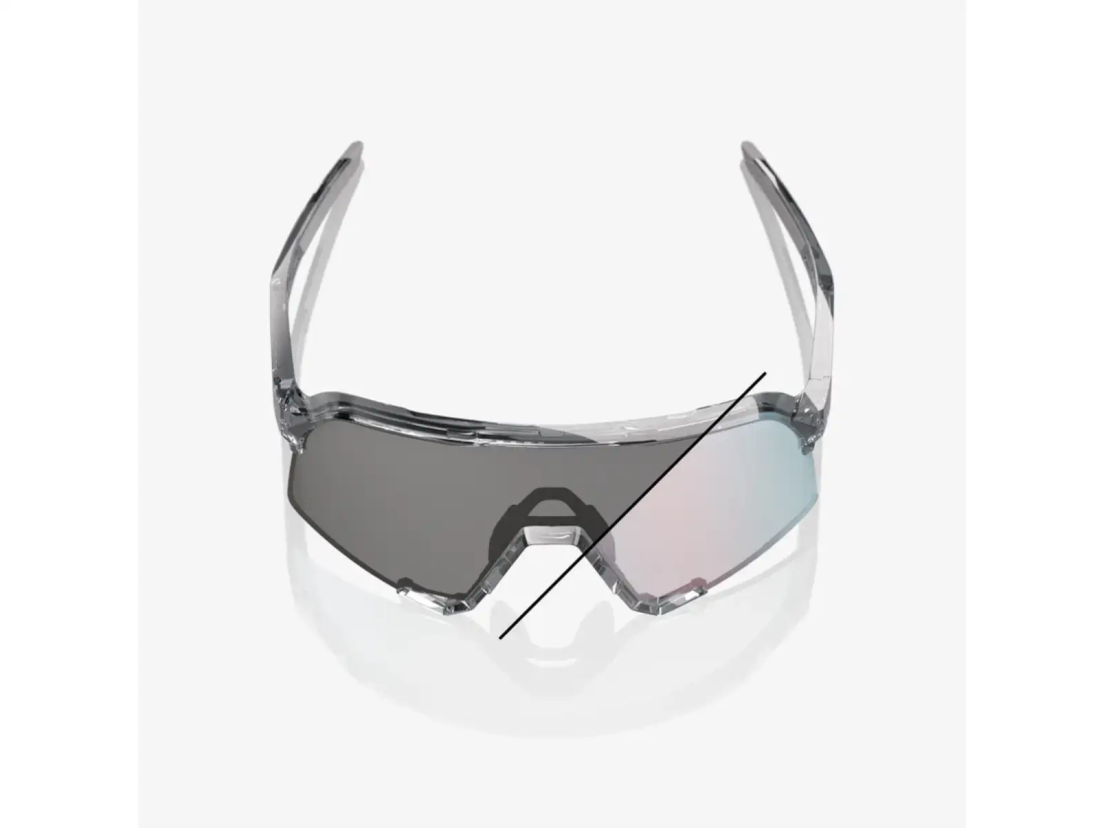 100% S3 Sonnenbrille – Polished Translucent Grey / Rose Gold Mirror Photochromic