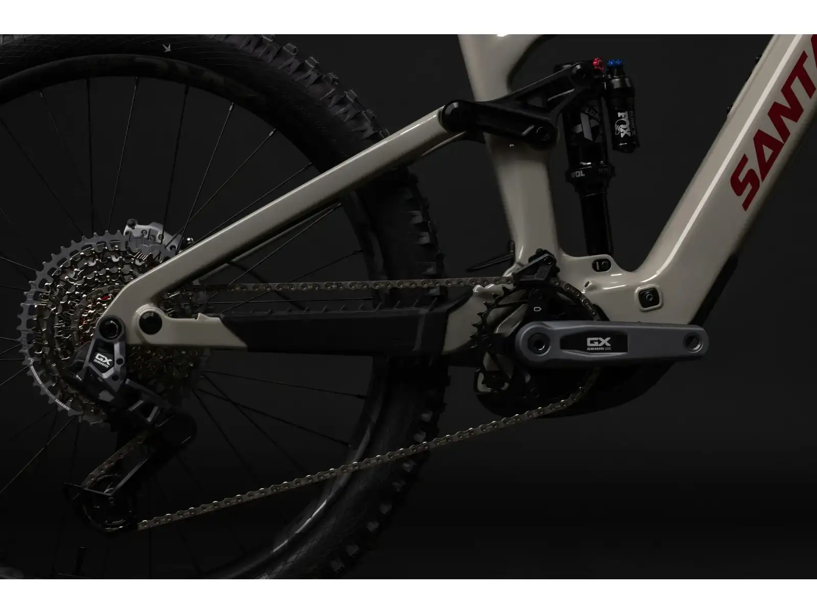Santa Cruz Vala 1 C MX R-Kit CH Vollgefedertes E-Bike Gloss Grey