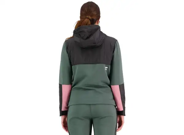 Damen Hoodie Mons Royale Decade Mid in Burnt Sage/Schwarz