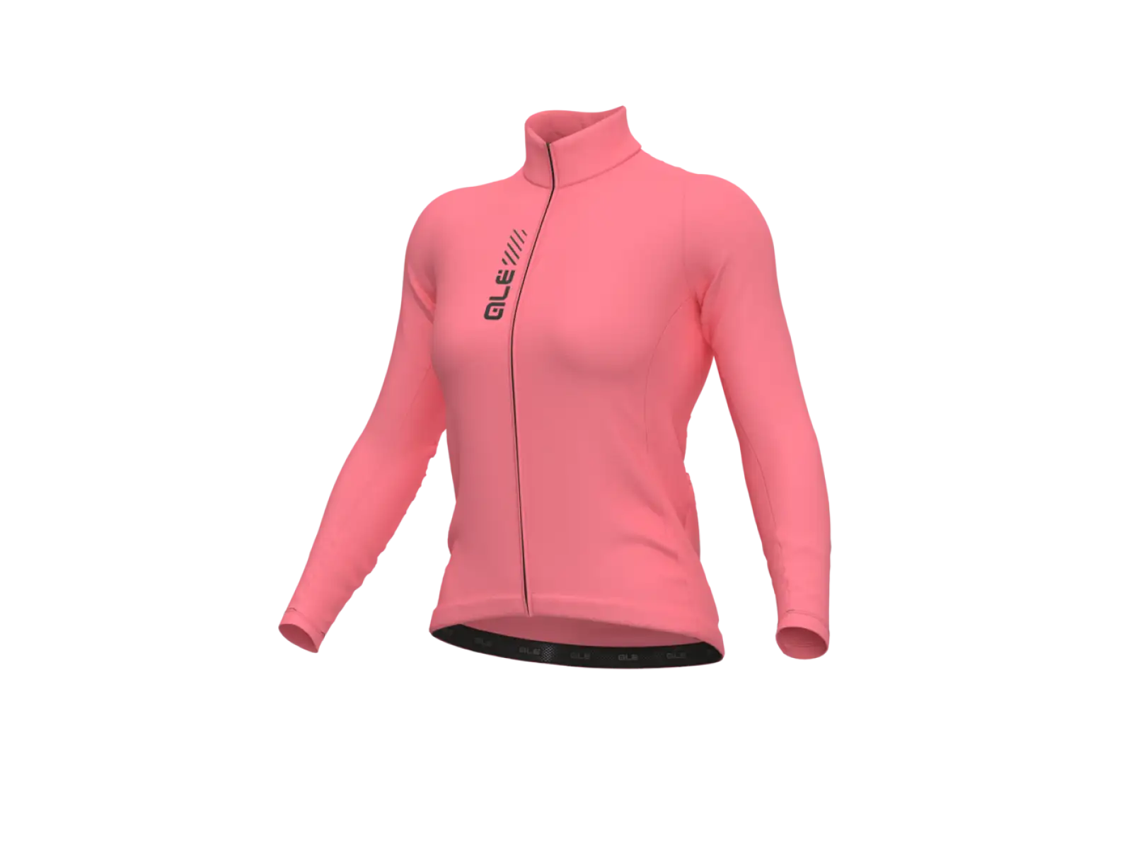 Alé Pragma Color Block Damen Radtrikot Langarm Blusher Pink