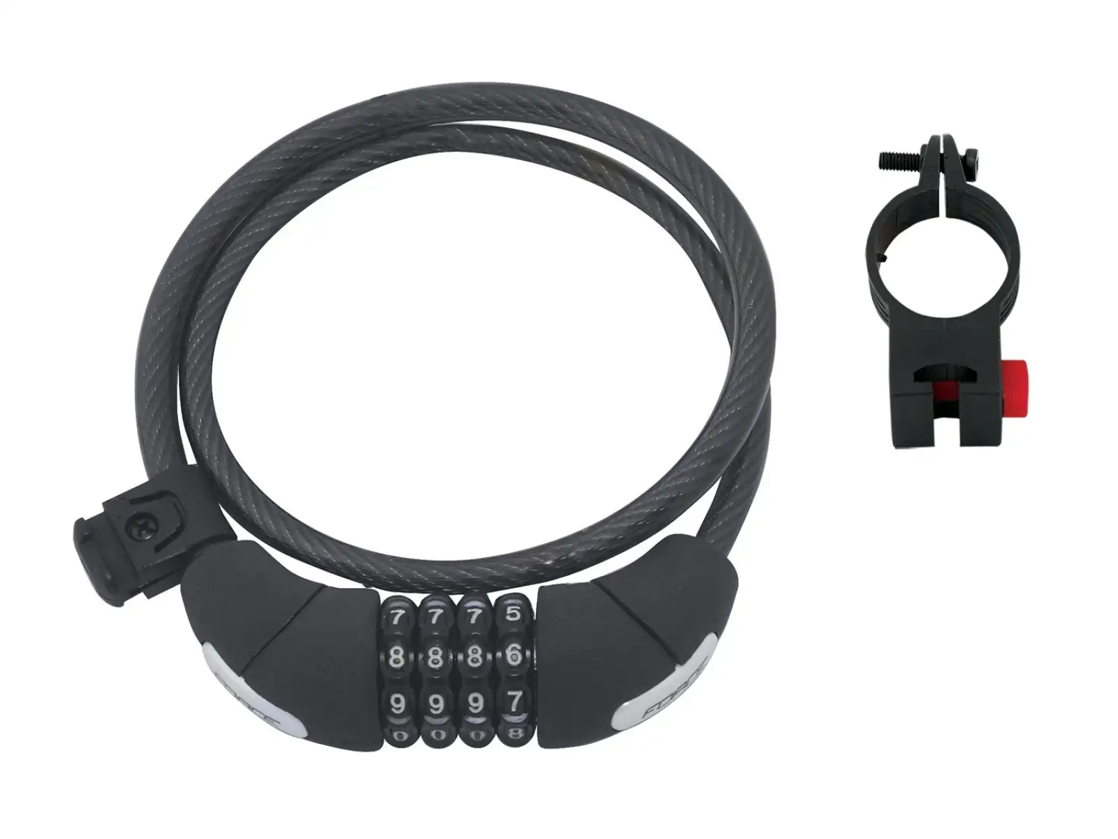 FORCE Schloss Spirale 85cm/10mm 4Code+Halter