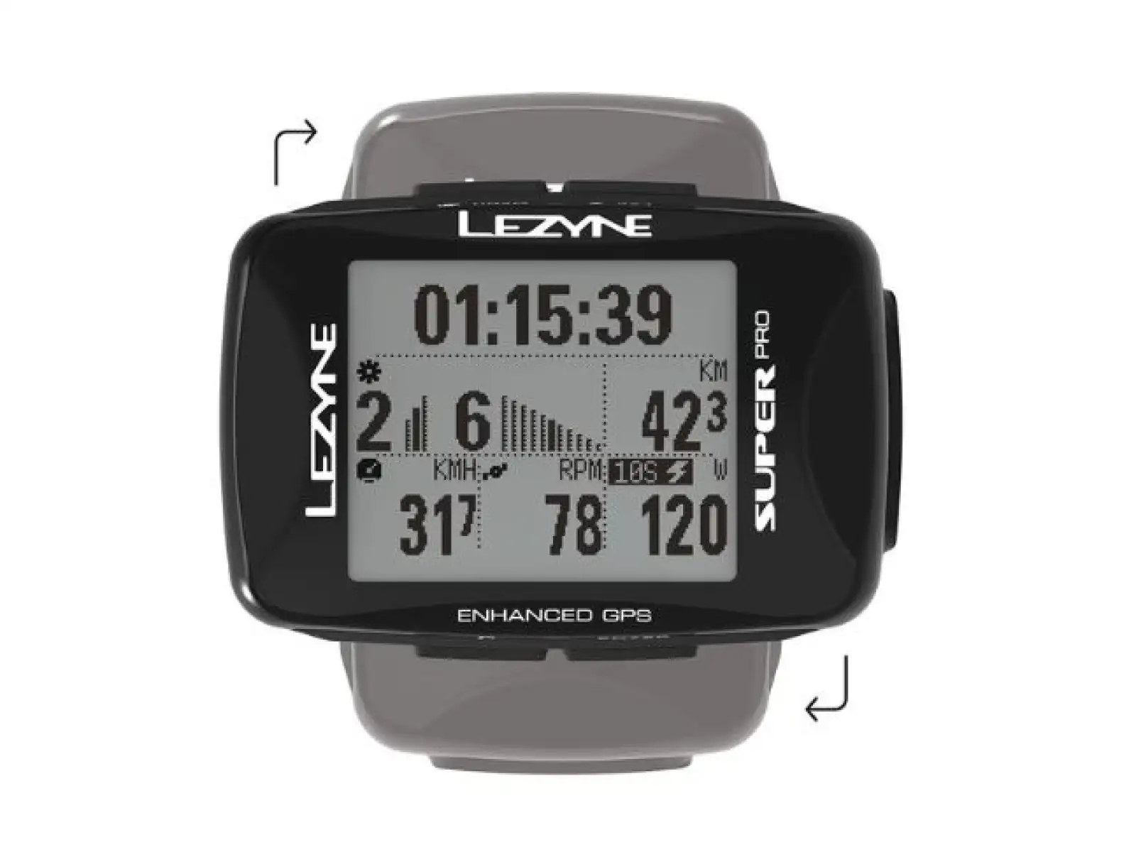 Lezyne Super Pro GPS Navigation schwarz