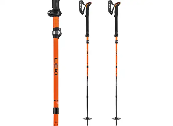Leki Sherpa FX Carbon Strong Wanderstöcke Orange/Denim blau Größe 120 - 140 cm