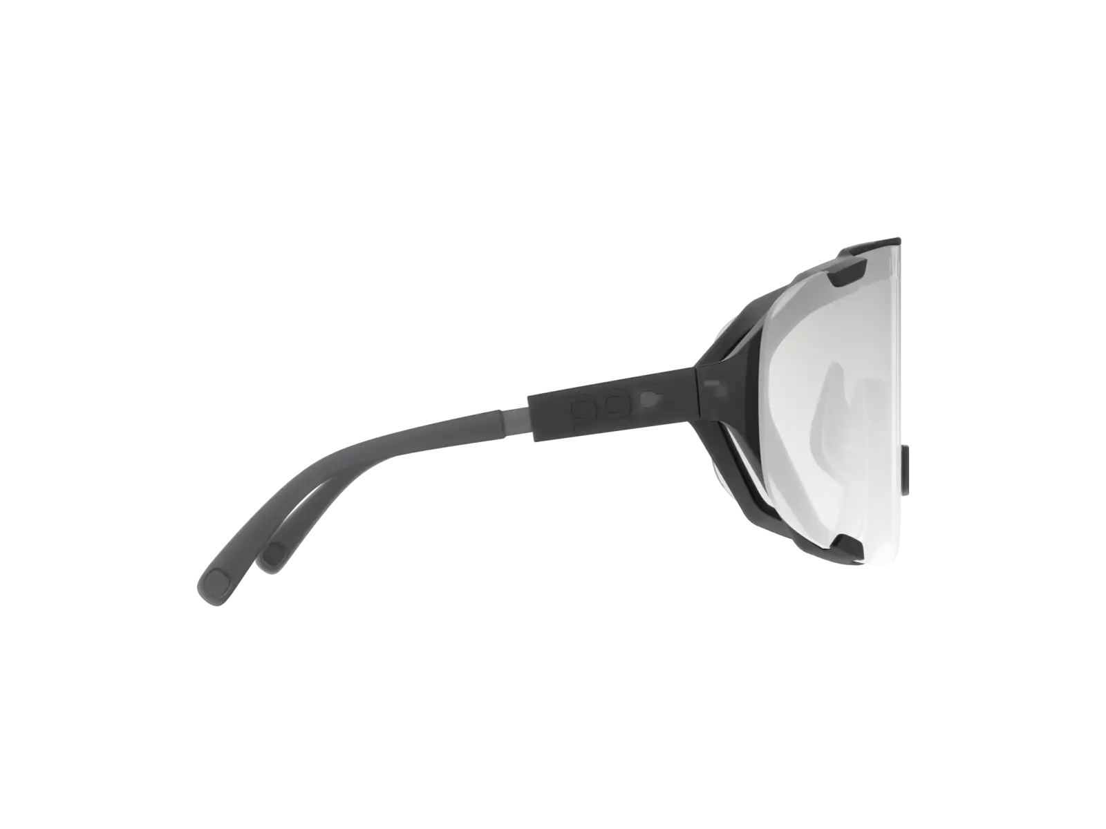 POC Devour WF Photochromic Sonnenbrille Translucent Black/Clarity Photochromic/Wechselbares Grey