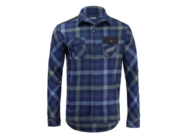 Silvini Farini Herrenhemd Navy/Garden