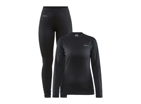 Craft Core Dry Baselayer Damen Set Langarmshirt + Hosen Black