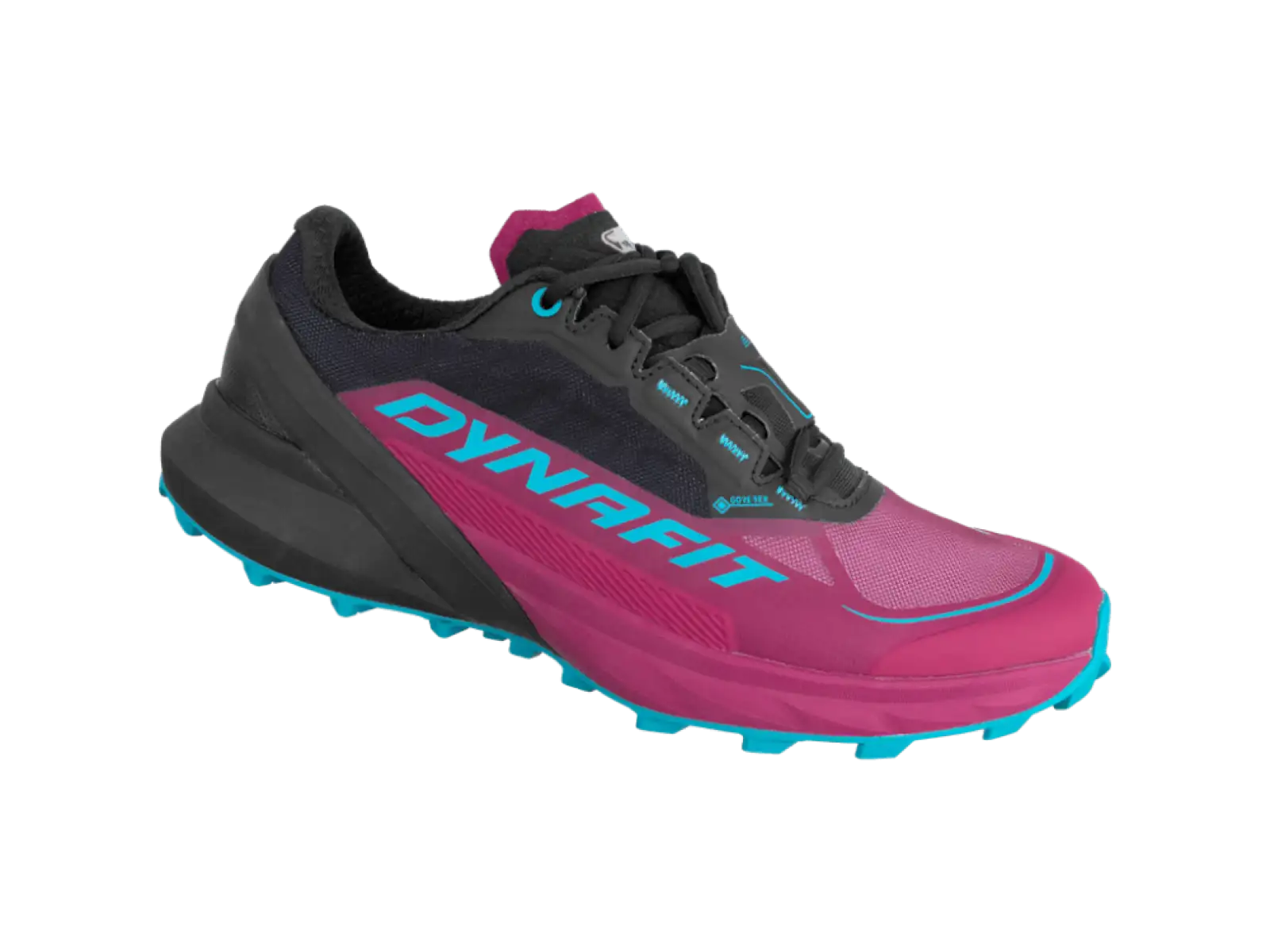 Dynafit Ultra 50 GTX Damen-Laufschuhe Black Out/Beet Red.