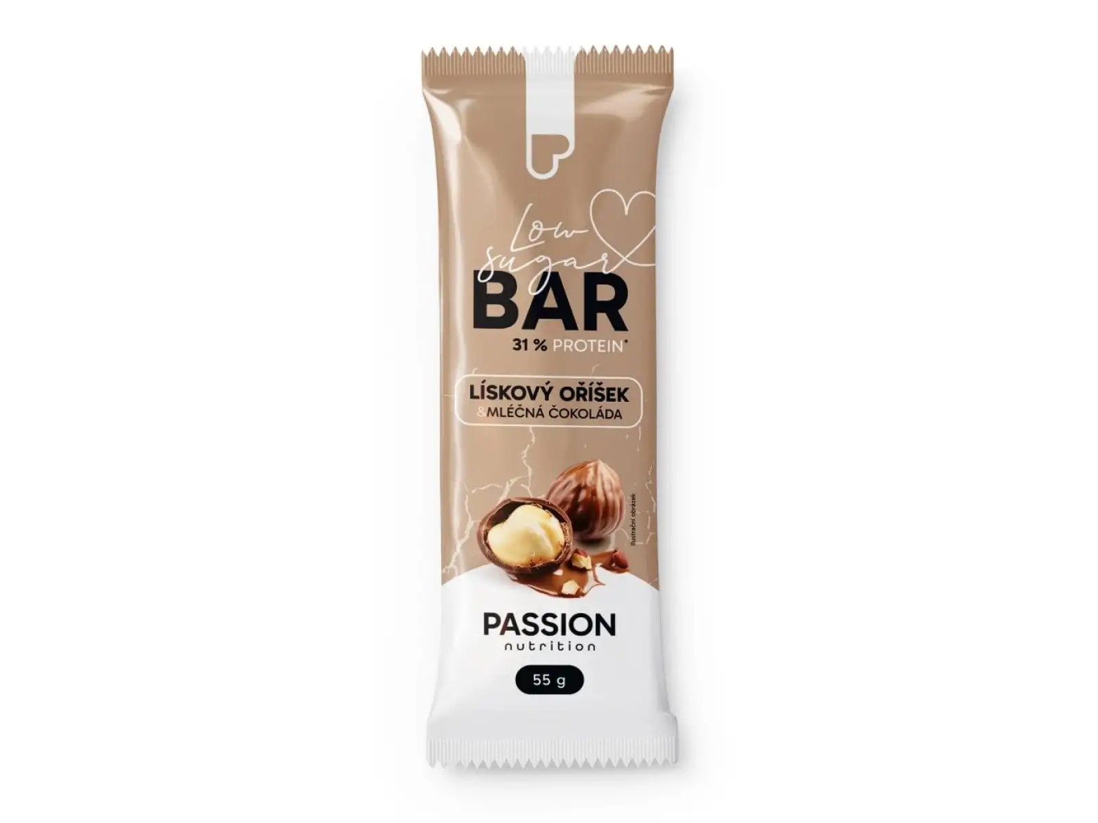 Schokoladenriegel Passion Bar Haselnuss mit Milchschokolade 55 g