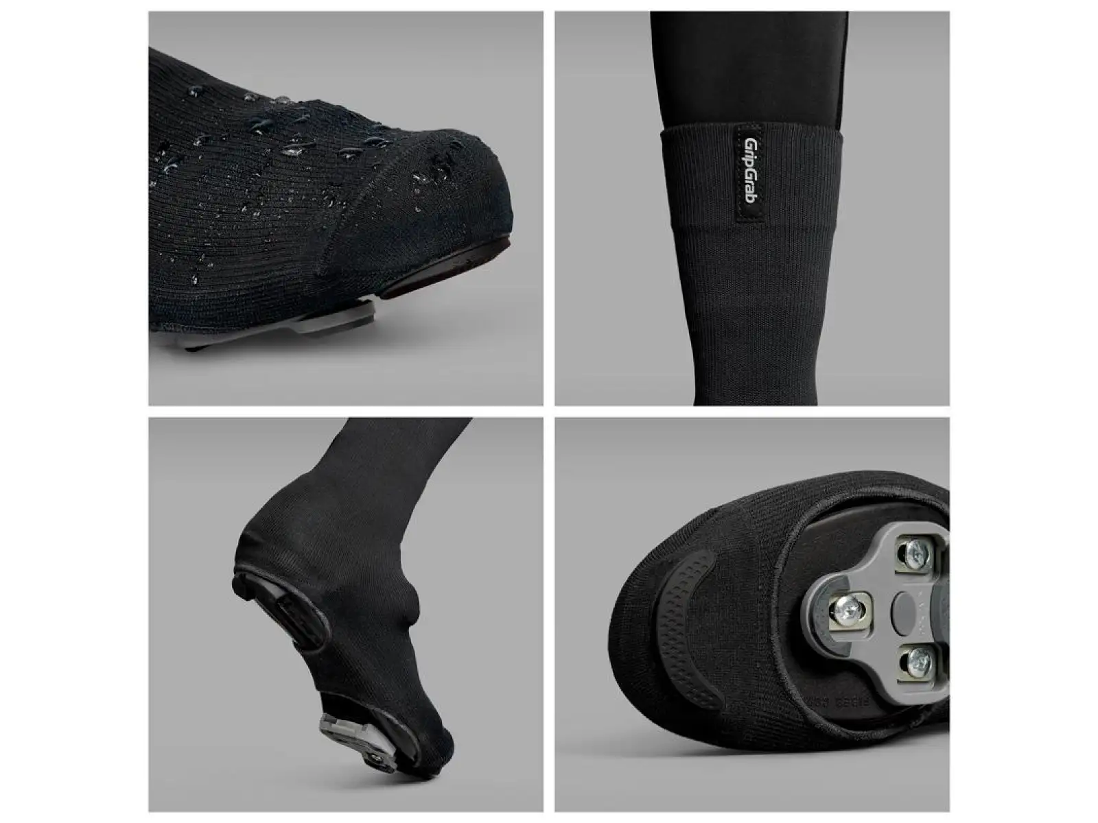 Grip Grab Flandrien Waterproof Rennradüberschuhe schwarz