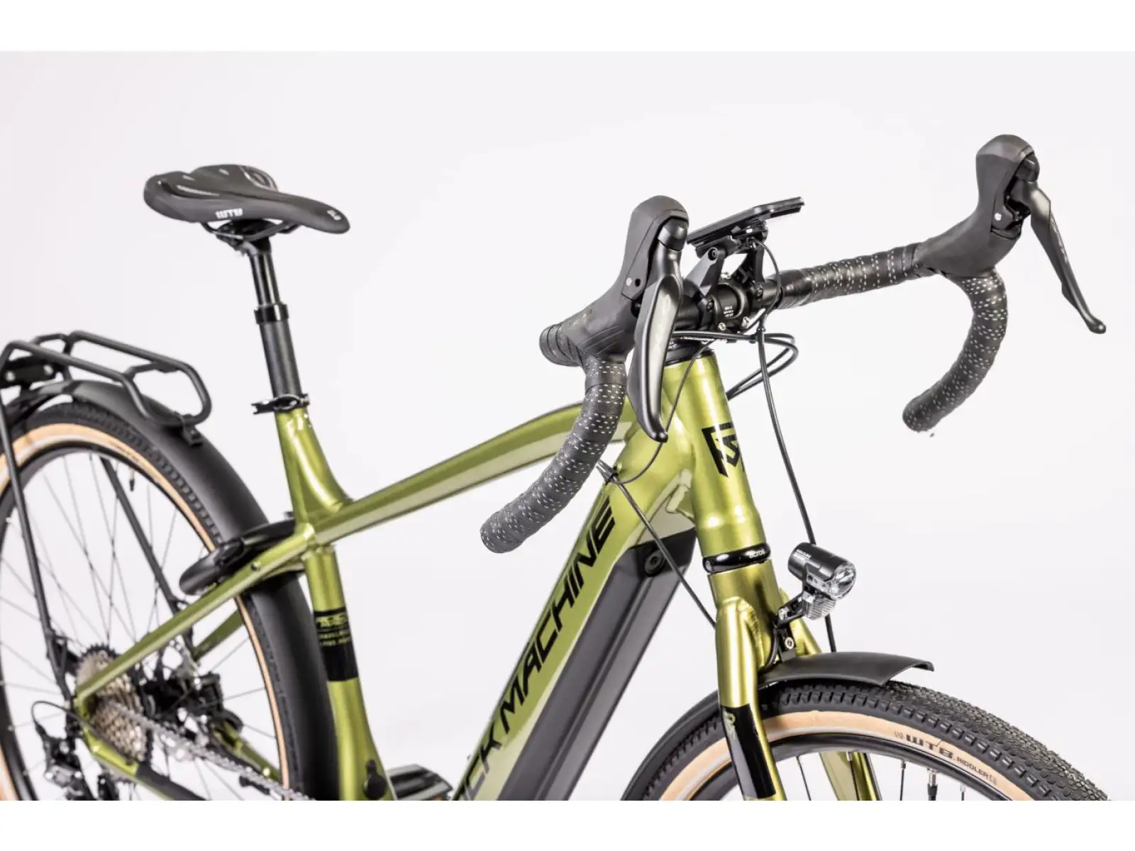Rock Machine Gravelride e500 Schotter e-Bike Matte Khaki/Schwarz DEMO