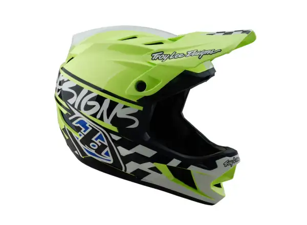 Troy Lee Designs D4 Polyacrylite 50 Helm Navy/Glo Yellow