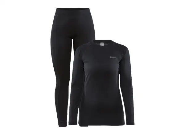 Craft Core Warm Baselayer Damen Set Langarmshirt+Hosen Black