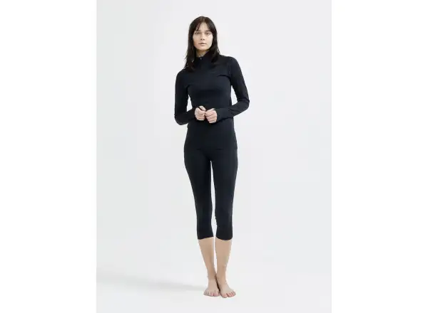 Craft CORE Dry Active Comfort Zip Damen Langarmshirt Schwarz
