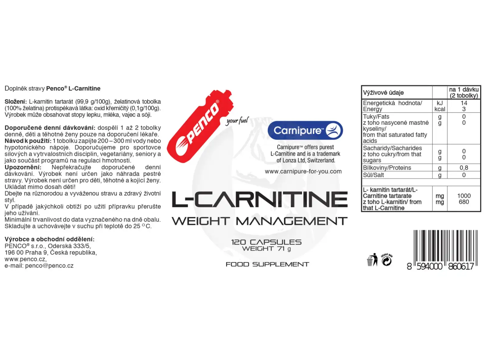 Penco L-Carnitin 120 Tabletten.