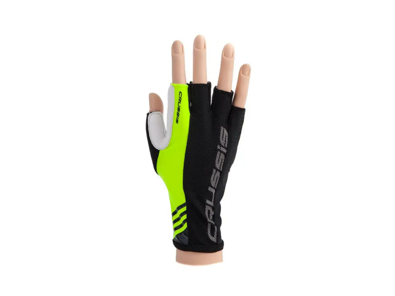 Crussis Handschuhe schwarz/gelb fluo Größe M.