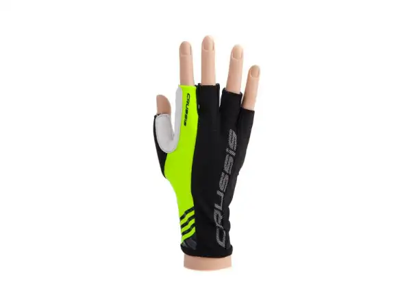 Crussis Handschuhe schwarz/gelb fluo Größe M.