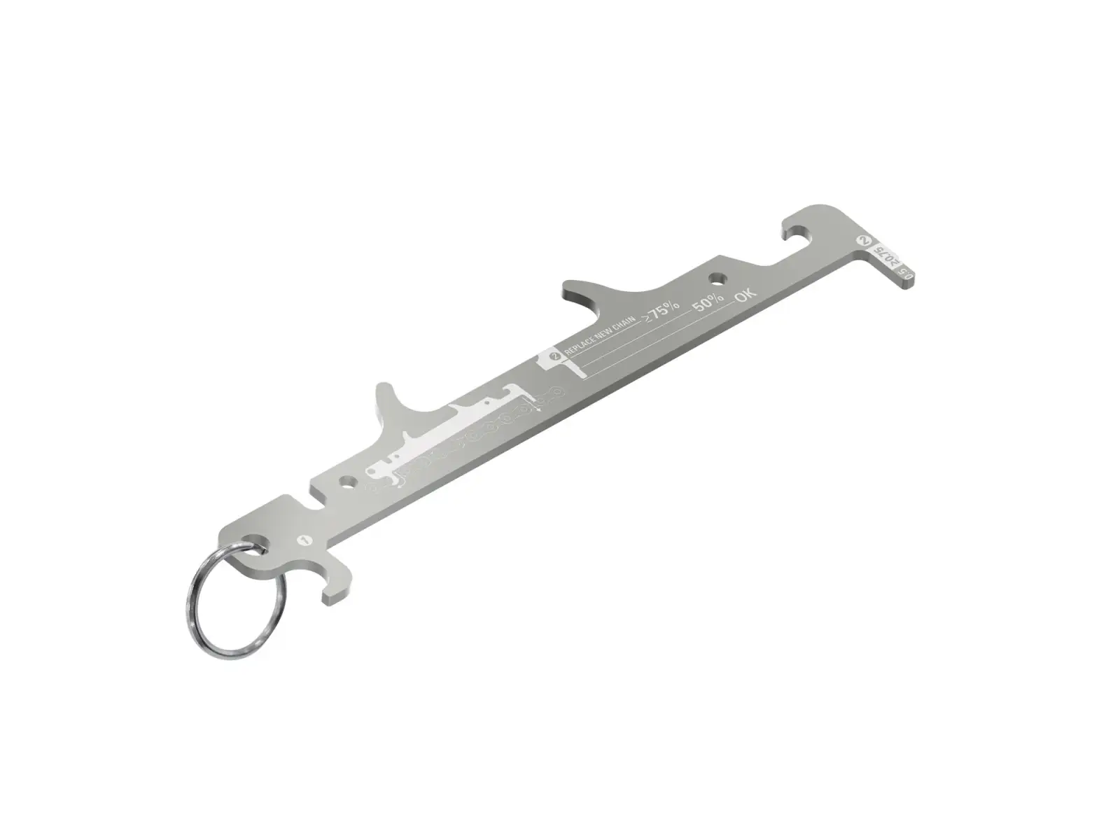 Lezyne Chain Gauge Kettenschablone silber
