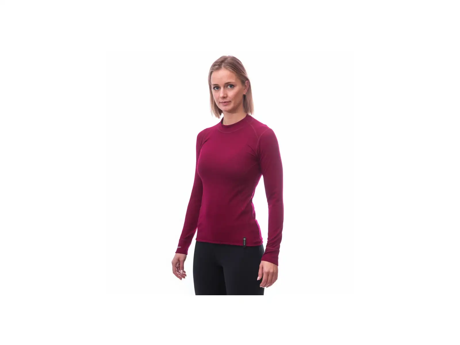 Sensor Double Face Damen-Shirt Langarm Lilla