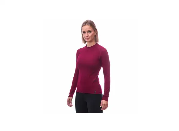 Sensor Double Face Damen-Shirt Langarm Lilla