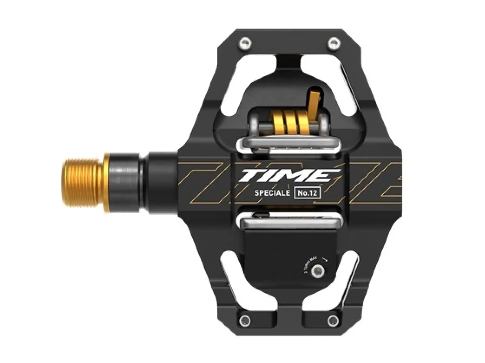 Time Speciale 12 Small Plattformpedale Schwarz/Gold