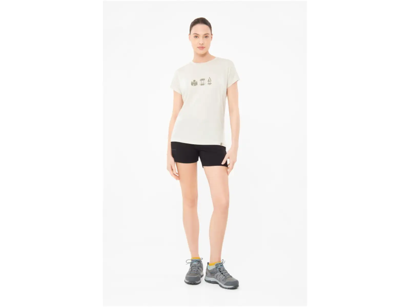 Viking Likelo Damen T-Shirt mit kurzen Ärmeln Beige