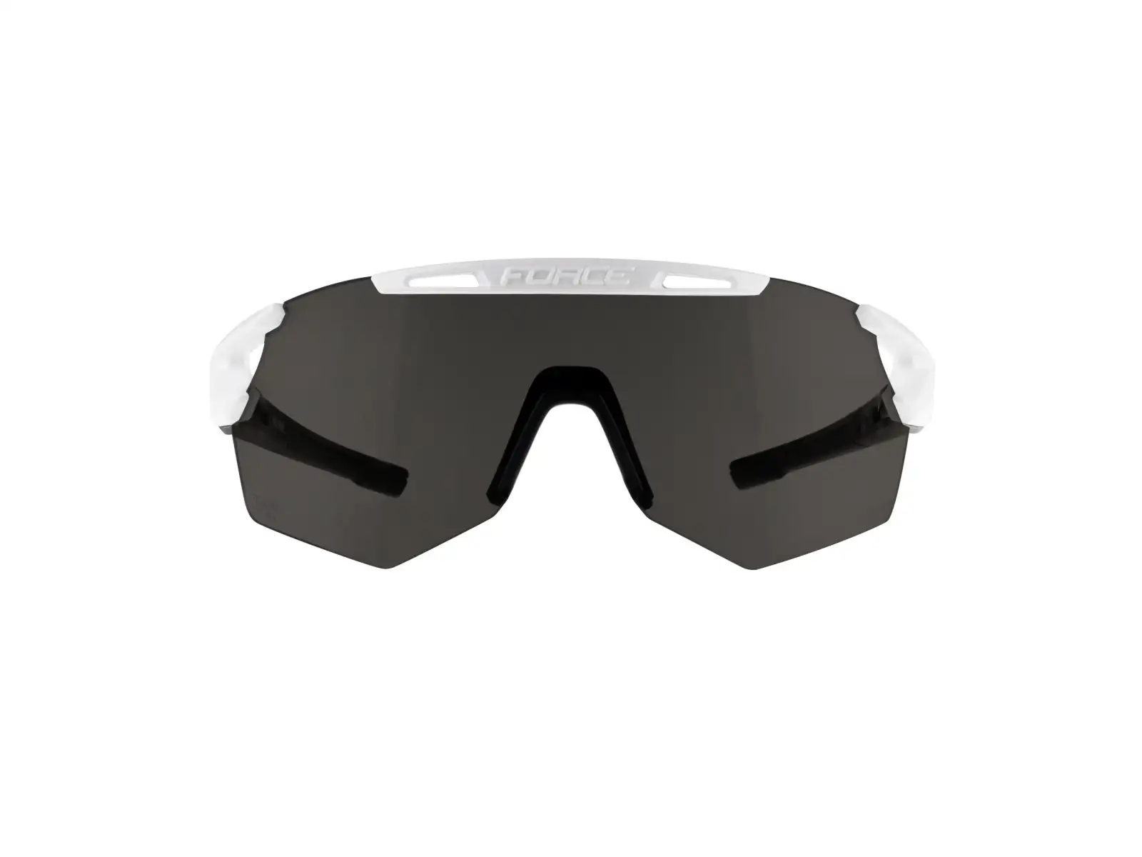 Force Arcade Fahrradbrille Weiß/Schwarz/Schwarz polarisierte Gläser