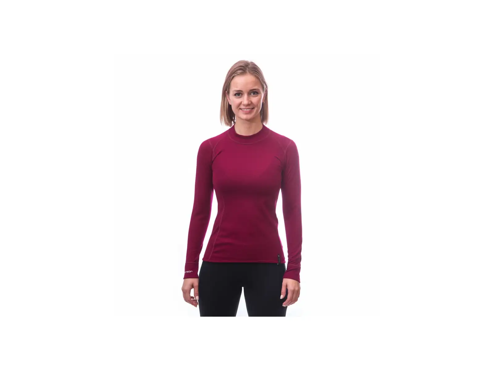 Sensor Double Face Damen-Shirt Langarm Lilla