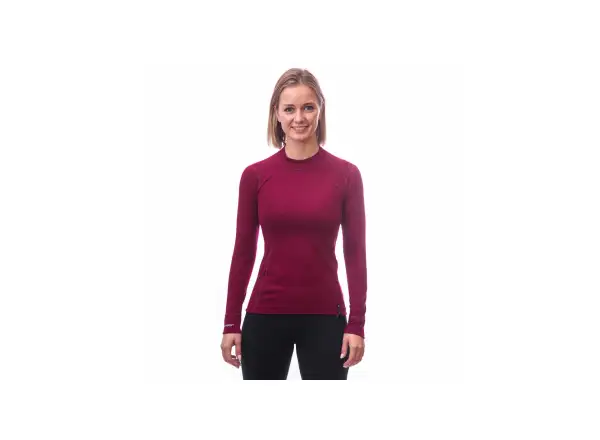 Sensor Double Face Damen-Shirt Langarm Lilla