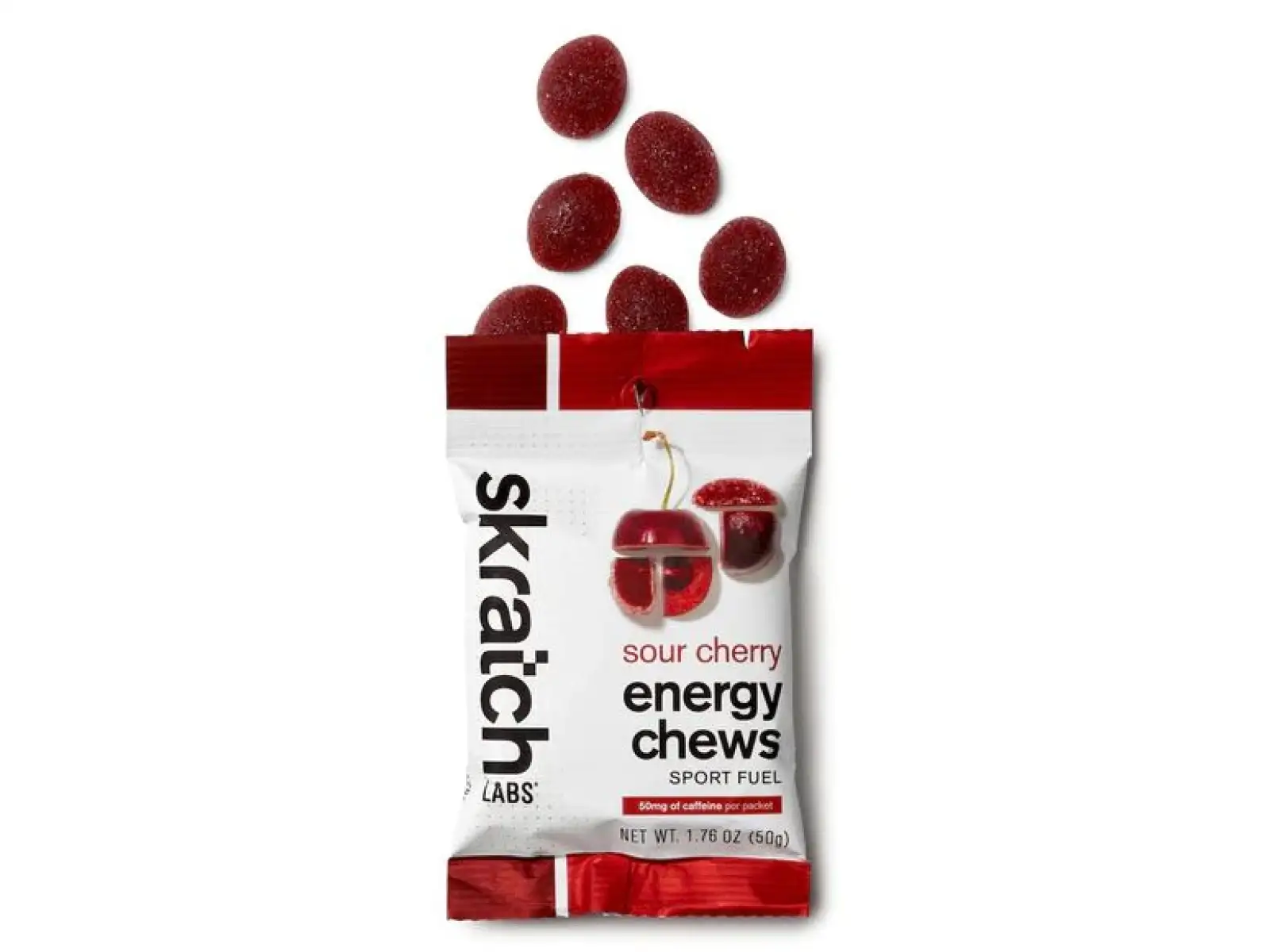 Skratch Labs Energy Chews Fruchtbonbons 50 g Kirsche + Koffein