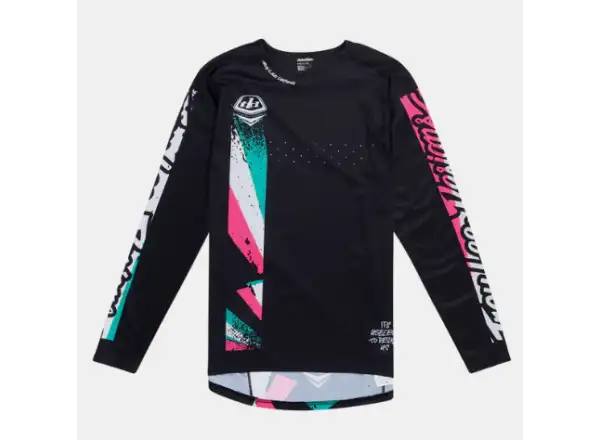 Troy Lee Designs Sprint Full Pull Herren Trikot Langarm Black