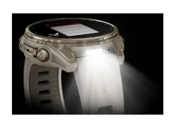 Garmin fenix 8 - 43 mm AMOLED Saphir Smartwatch Soft Gold Fog grey.