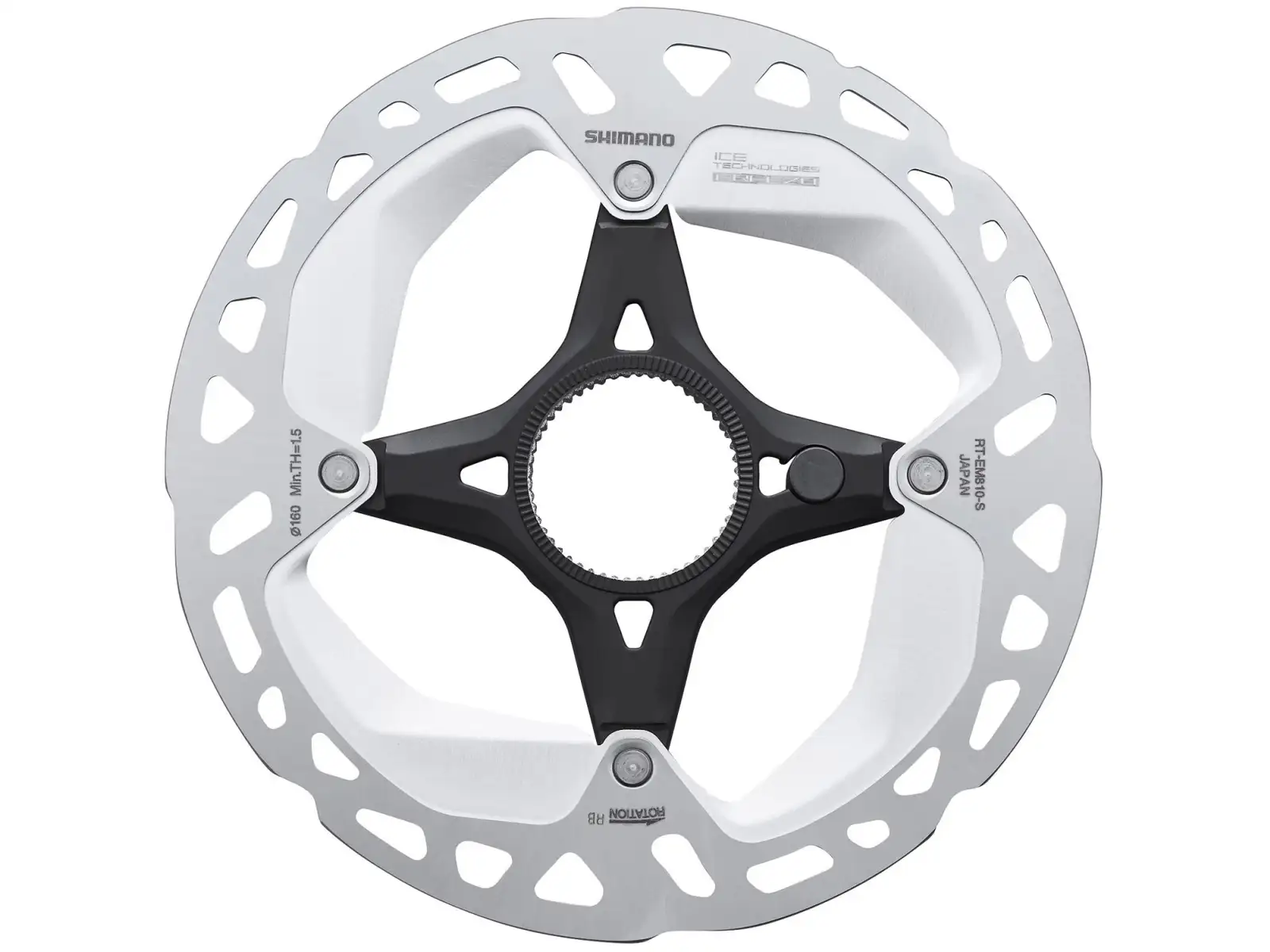 Shimano RT-EM810 Bremsscheibe für E-Bike 160 mm, Center Lock, innerer Lock Ring