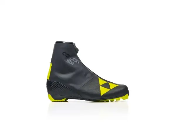 Fischer Carbonlite Classic Langlaufschuhe in Schwarz/Fluogelb