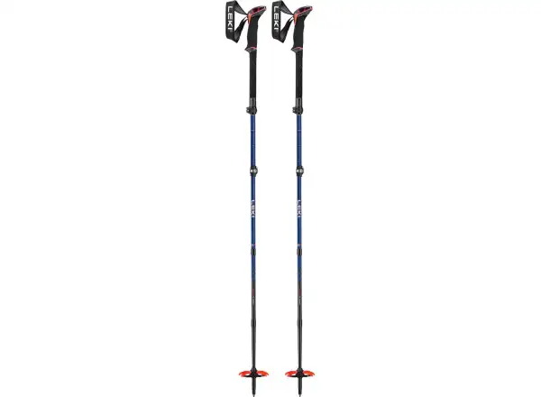 Leki Sherpa FX Carbon Trekkingstöcke in Midnight Blue/Dark Blue/Bright Red, Größe 110 - 130 cm