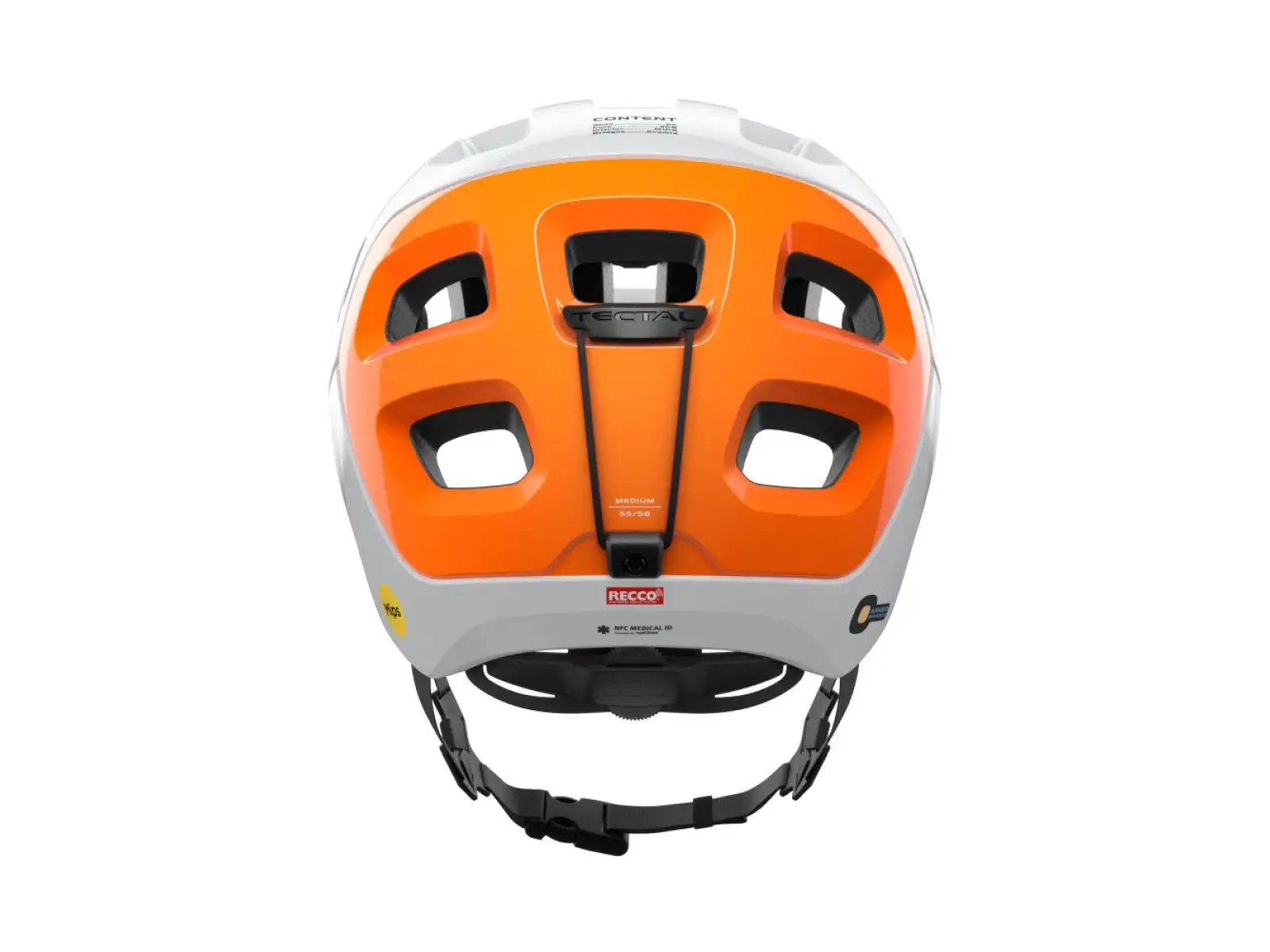 POC Tectal Race MIPS NFC Helm Hydrogen White/Fluorescent Orange AVIP