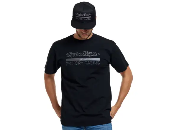 Troy Lee Designs Factory Racing Herren-T-Shirt Kurzarm Black heather/Gray