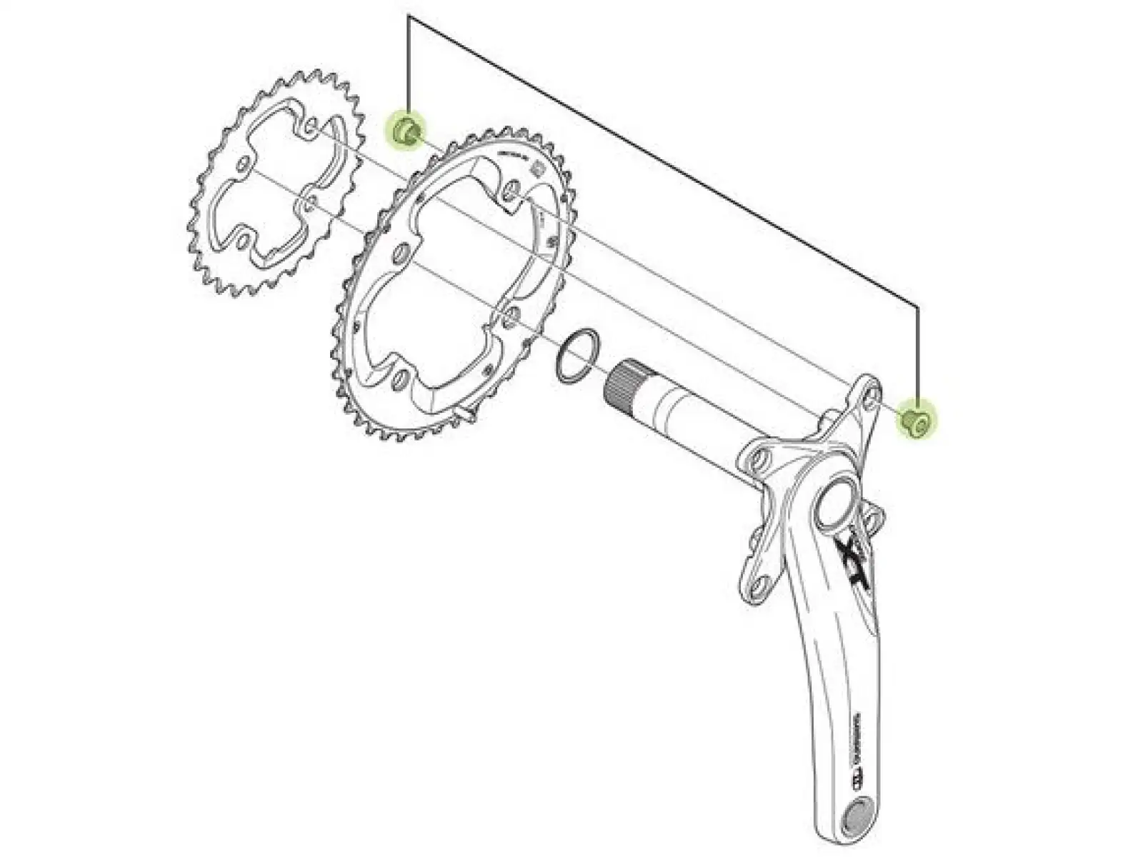 Shimano FC-M785 Kettenblattschrauben (Außen) 4 St.