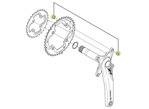 Shimano FC-M785 Kettenblattschrauben (Außen) 4 St.